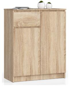AKORD CLP K80 Sonoma Tölgy Komód Laminált Fiókos
