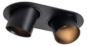 Beépíthető spotlámpa fekete GU10 50 mm 2-fényes - Installa