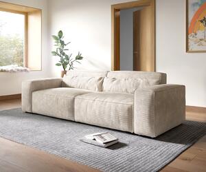 DELIFE Nagy kanapé Sirpio XL 270x130 cm kordbársony bézs