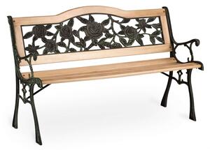 Sofotel Gardi Rose kerti Pad háttámlával 123,5x74x48cm - Natúr, Fekete