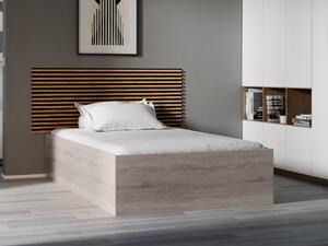 BELLA ágy 120x200 cm, szarvasgomba tölgy Ágyrács: Lamellás ágyrács, Matrac: Matrac nélkül