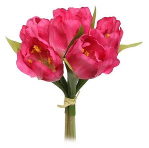 Mű virágcsokor Tulipán, , rózsaszín