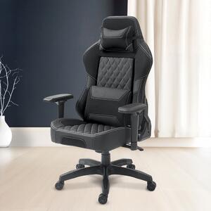 Prémium ergonomikus irodai szék, forgószék, gamer szék fekete (A23-1025)