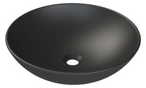 CeraStyle ZERO - PULTRA ültethető - Top Counter - porcelán mosdó - O - MATT FEKETE - Ø 46 cm