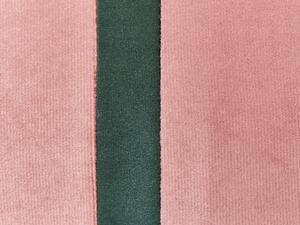 Rózsaszín bársony díszpárna kétdarabos szettben 35 x 60 cm CRODYLINE
