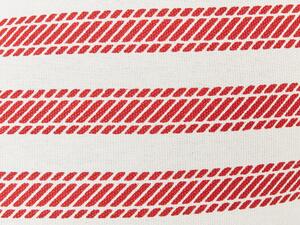 Fehér és piros pamut díszpárna kétdarabos szettben 45 x 45 cm RUBIA