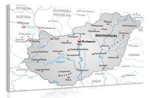 Kép Magyarország térképe szürke kontraszttal