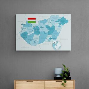 Kép elegáns kék Magyarország térkép