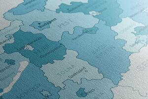 Parafa kép elegáns kék Magyarország térkép
