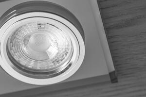Lámpa Mennyezeti lámpatest PALACE, IP20, négyzet, fehér, üveg