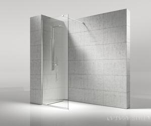 Vela Banyo WALK IN zuhanyfal - 8 mm vízlepergető VÍZTISZTA ÜVEG - 80 x 200 cm