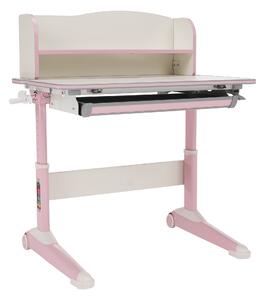Növekvő íróasztal, rózsaszín/fehér, ALAMO