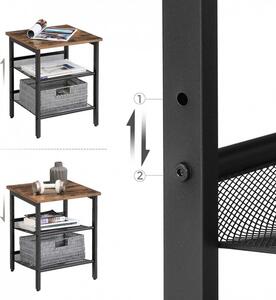 Éjjeliszekrény / oldalsó asztal szett - 2db - Vasagle Loft