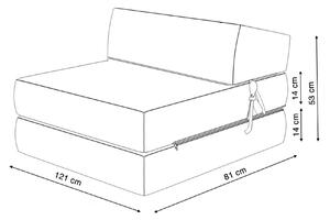 Összehajtható matrac 120x200x14 - zöld