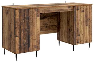 Asztal polcokkal ajtóval Antik Fa 142,5 x 50 x 75 cm Szerelt Fa