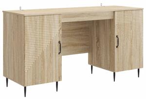 Asztal polcokkal Sonoma Tölgy 142,5 x 50 x 75 cm Szerelt Fa