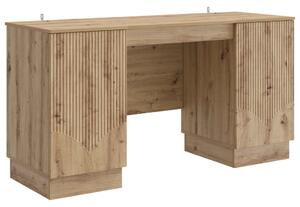Asztal polcokkal Kézműves Tölgy 142,5 x 50 x 75 cm Szerelt Fa