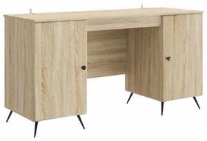 Asztal polcokkal Sonoma Tölgy 142,5 x 50 x 75 cm Szerelt Fa