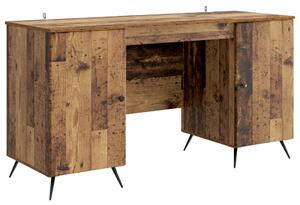 Asztal polcokkal ajtóval Antik Fa 142,5 x 50 x 75 cm Szerelt Fa