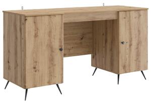 Asztal polcokkal Kézműves Tölgy 142,5 x 50 x 75 cm Szerelt Fa