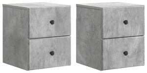 Fali éjjeli szekrény 2 pcs Betonszürke 34,5 x 33 x 40 cm
