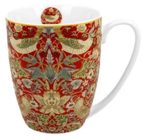 Porcelán bögre - 380ml - William Morris: Strawberry Thief Red
