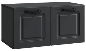 Fali TV szekrény Fekete 59,5 x 31 x 30 cm Szerelt Fa
