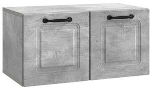 Fali TV szekrény Betonszürke 59,5 x 31 x 30 cm Szerelt Fa