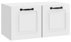 Fali TV szekrény Magasfényű Fehér 59,5 x 31 x 30 cm Szerelt Fa