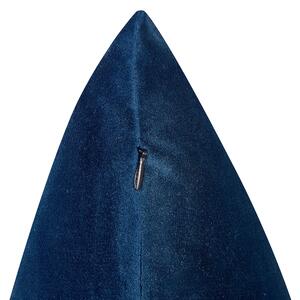 Kék bársony díszpárna kétdarabos szettben 45 x 45 cm MARULA