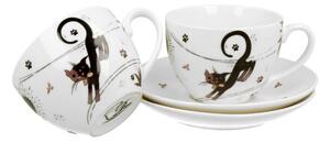 Porcelán csésze szett - 280ml - Charming Cats
