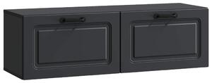 Fali TV szekrény Fekete 98 x 31 x 30 cm Szerelt Fa