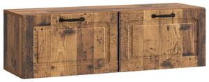 Fali TV szekrény Antik Fa 98 x 31 x 30 cm Szerelt Fa