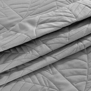 LEAVES világosszürke ágytakaró mintával Méret: 200 x 220 cm