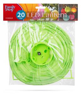 LED-es lampion - 1 LED - zöld - 2 x AAA