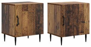 Éjjeliszekrény 2 pcs Antik Fa 43 x 34,5 x 50 cm Szerelt Fa