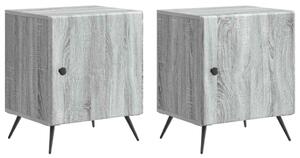 Éjjeliszekrény 2 pcs Szürke Sonoma 43 x 34,5 x 50 cm Szerelt Fa