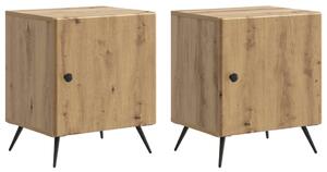 Éjjeliszekrény 2 pcs Kézműves Tölgy 43 x 34,5 x 50 cm