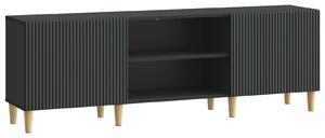 TV szekrény Fekete 150 x 31 x 50 cm Szerelt Fa
