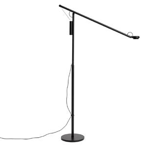 Állólámpa HAY, Fifty-Fifty, dimmable, Fekete, Nappali, Alumínium, Dizájn