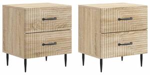 Éjjeliszekrény fiókkal 2 pcs Sonoma Tölgy 43 x 34,5 x 47,5 cm