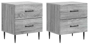 Éjjeliszekrény fiókkal 2 pcs Szürke Sonoma 43 x 34,5 x 47,5 cm