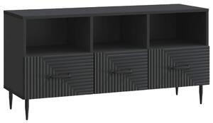 TV szekrény fiókkal Fekete 102 x 34,5 x 50 cm Szerelt Fa