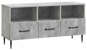 TV szekrény fiókkal Betonszürke 102 x 34,5 x 50 cm Szerelt Fa