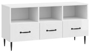 TV szekrény Magasfényű Fehér 102 x 34,5 x 50 cm Szerelt Fa