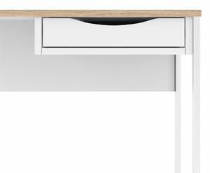 Tvilum Fehér íróasztal fiókkal tölgyfa lappal EFREM PLUS 512