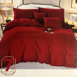 Klasszikus kétszínű 7 részes ágynemű - vörös-fekete