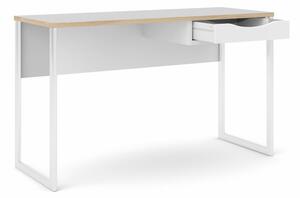 Tvilum Fehér íróasztal fiókkal tölgyfa lappal EFREM PLUS 512