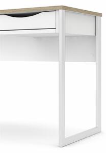 Tvilum Fehér íróasztal fiókkal tölgyfa lappal EFREM PLUS 513