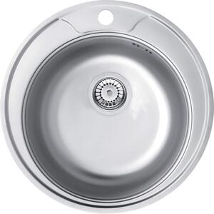 Deante Twist, rozsdamentes acél munkalap mosogató 1 kamrás B/O 490x170 3,5" + szifon, szatén mintás gallérral, ZHC_0803